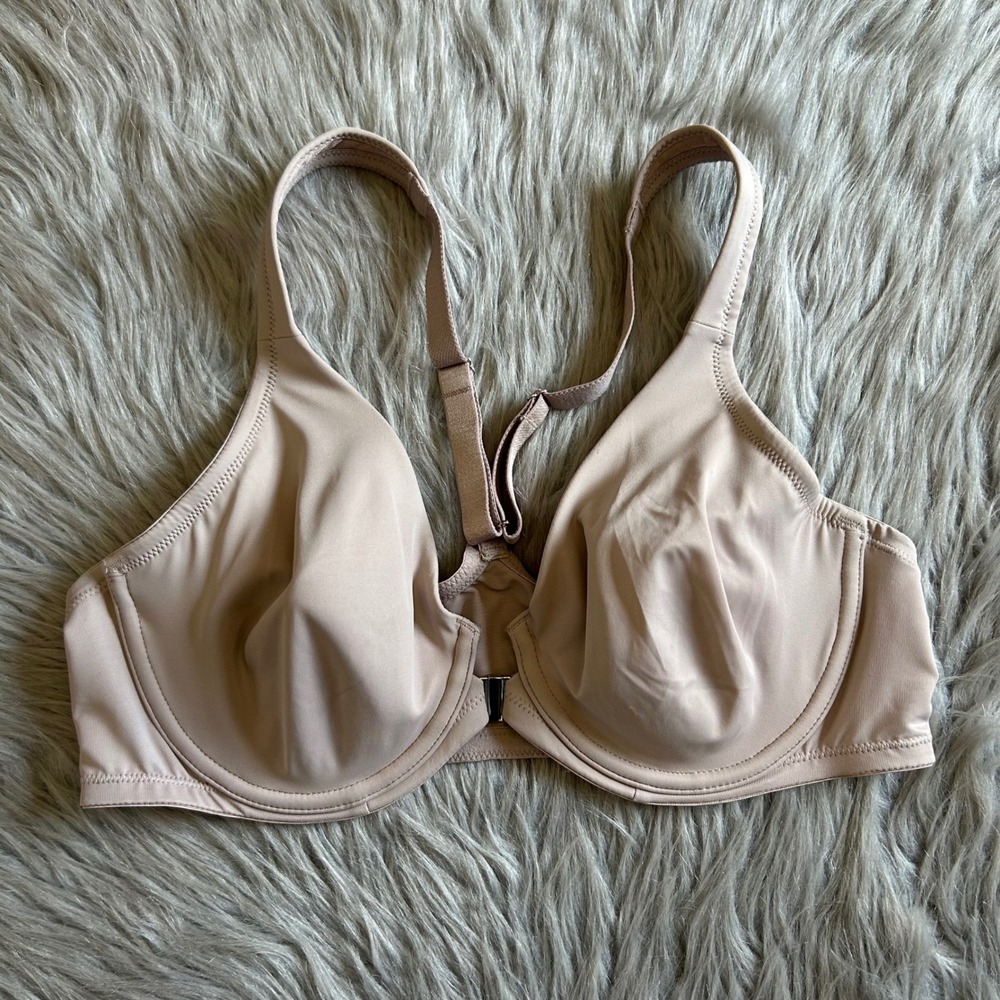 Delimira Unpadded Unlined Bra Womens Size 36B Front Closure Underwire